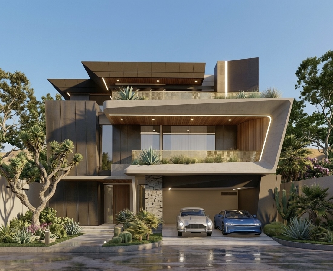 Luxury desert-modern architecture in Chandigarh - HV House